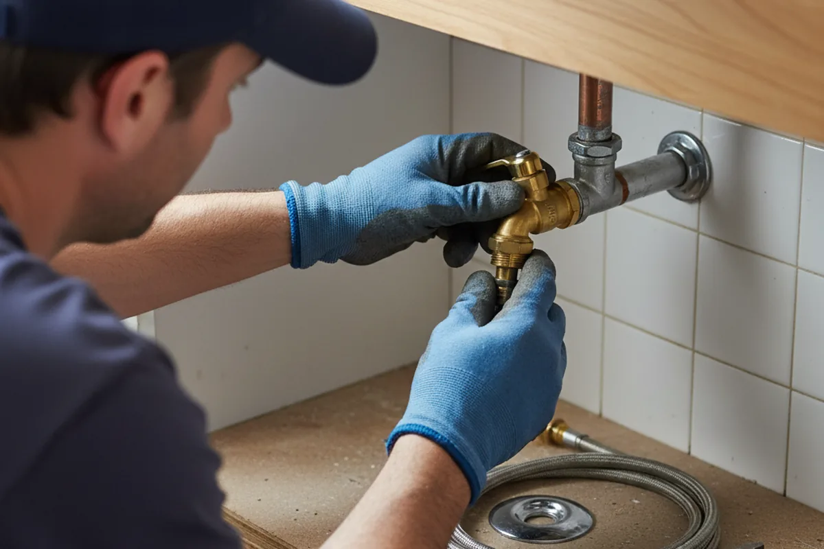 Shutoff valve and fitting work during Emergency Plumbing in Albemarle